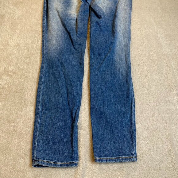 Black Daisy Women's Jeans 3/26 Jamie Relaxed Skinny Denim with Floral Embroidery - Picture 11 of 12